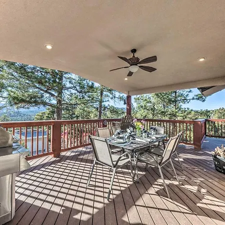 Renovated Ruidoso Cabin Deck And Sierra Blanca View